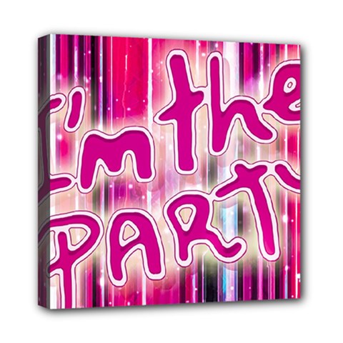 Party Concept Typographic Design Mini Canvas 8  X 8  (stretched) by dflcprintsclothing