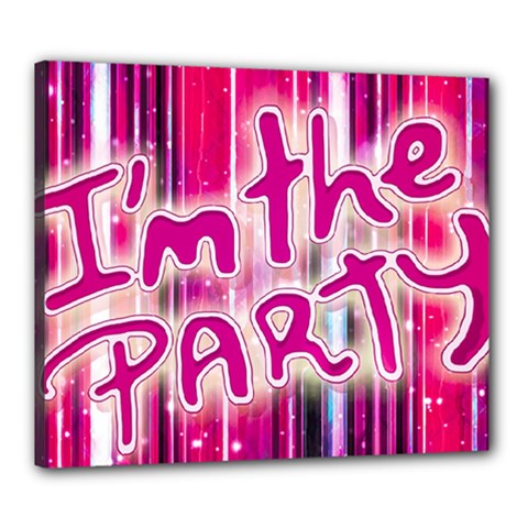 Party Concept Typographic Design Canvas 24  X 20  (stretched) by dflcprintsclothing