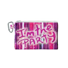 Party Concept Typographic Design Canvas Cosmetic Bag (small) by dflcprintsclothing