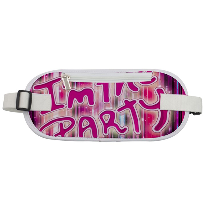 Party Concept Typographic Design Rounded Waist Pouch