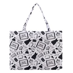 Online Shopping Medium Tote Bag by designsbymallika