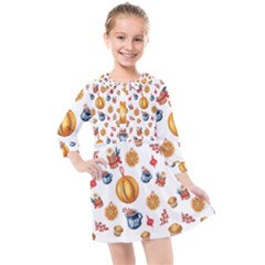 Muffins Love Muffins Love Kids  Quarter Sleeve Shirt Dress by designsbymallika