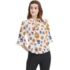 Muffins Love Muffins Love Loose Horn Sleeve Chiffon Blouse