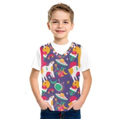 Space Christmas 2 Kids  Basketball Tank Top