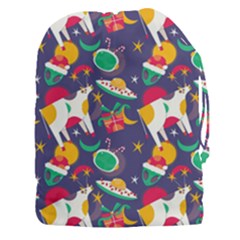 Space Christmas 2 Drawstring Pouch (3xl) by designsbymallika