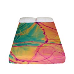 Alcohol Ink Fitted Sheet (full/ Double Size) by Dazzleway