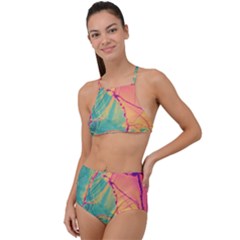 Alcohol Ink High Waist Tankini Set by Dazzleway