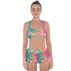 Alcohol Ink Racerback Boyleg Bikini Set by Dazzleway