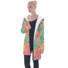 Alcohol Ink Longline Hooded Cardigan