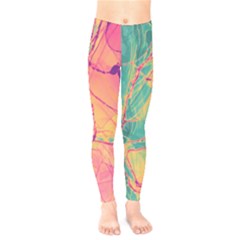 Alcohol Ink Kids  Leggings by Dazzleway