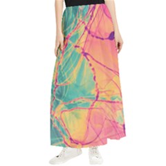 Alcohol Ink Maxi Chiffon Skirt by Dazzleway