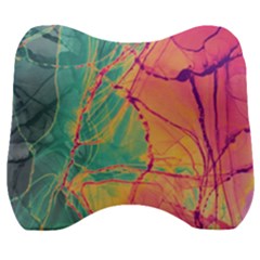 Alcohol Ink Velour Head Support Cushion by Dazzleway