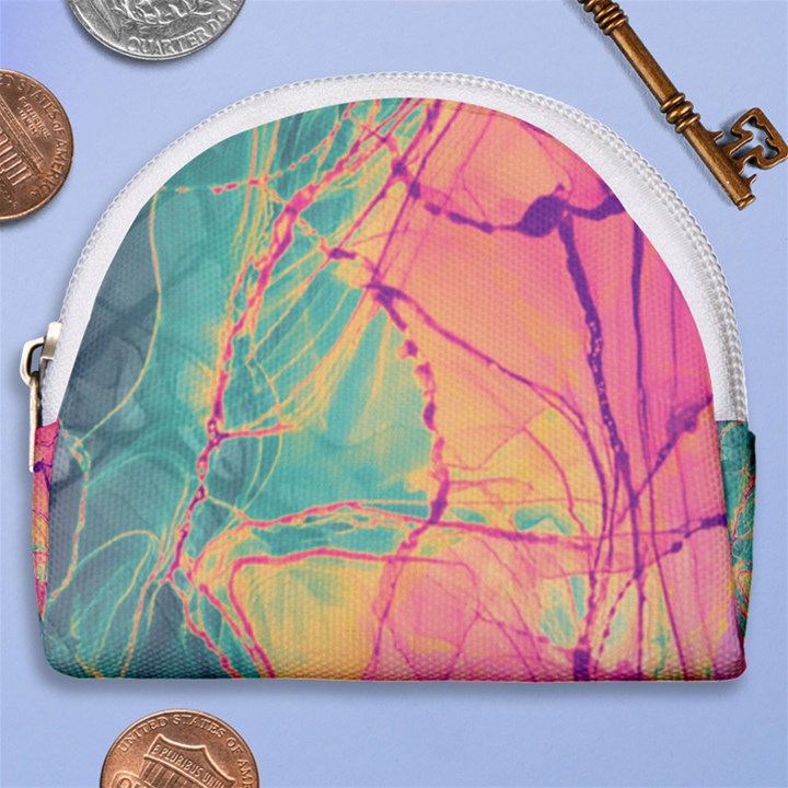 Alcohol ink Horseshoe Style Canvas Pouch