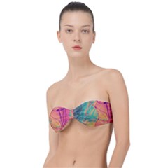 Alcohol Ink Classic Bandeau Bikini Top  by Dazzleway