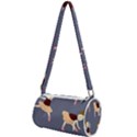 Cute  Pattern With  Dancing Ballerinas On The Blue Background Mini Cylinder Bag View1