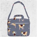 Cute  Pattern With  Dancing Ballerinas On The Blue Background Shoulder Laptop Bag View1