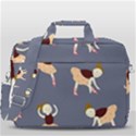 Cute  Pattern With  Dancing Ballerinas On The Blue Background Shoulder Laptop Bag View3