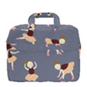 Cute  Pattern With  Dancing Ballerinas On The Blue Background Shoulder Laptop Bag View4