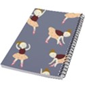 Cute  Pattern With  Dancing Ballerinas On The Blue Background 5.5  x 8.5  Notebook View2