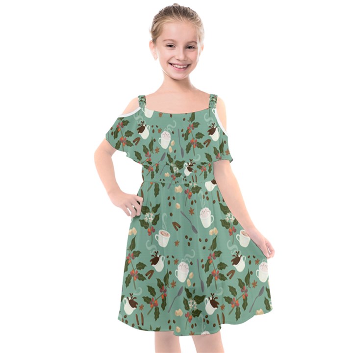 Tea Love Tea Love Kids  Cut Out Shoulders Chiffon Dress