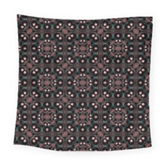 Dark Seamless Gemoetric Print Mosaic Square Tapestry (large)