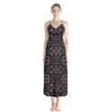 Dark Seamless Gemoetric Print Mosaic Button Up Chiffon Maxi Dress View1