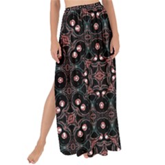 Dark Seamless Gemoetric Print Mosaic Maxi Chiffon Tie-up Sarong