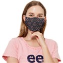 Dark Seamless Gemoetric Print Mosaic Fitted Cloth Face Mask (Adult) View1