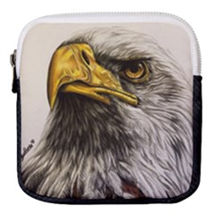 Bald Eagle Mini Square Pouch by ArtByThree