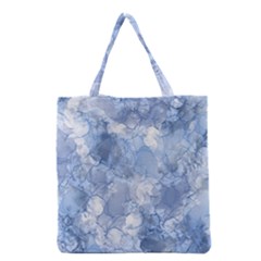 Blue Alcohol Ink Grocery Tote Bag by Dazzleway