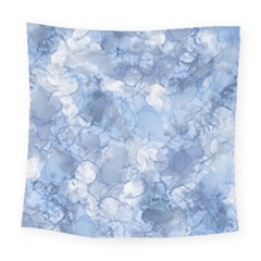 Blue Alcohol Ink Square Tapestry (large) by Dazzleway