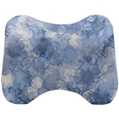 Blue Alcohol Ink Head Support Cushion by Dazzleway