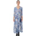 Blue alcohol ink Button Up Boho Maxi Dress View1