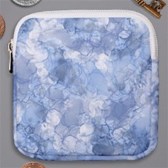 Blue Alcohol Ink Mini Square Pouch by Dazzleway