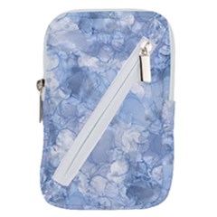 Blue Alcohol Ink Belt Pouch Bag (large) by Dazzleway