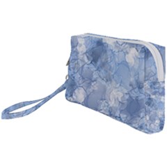 Blue Alcohol Ink Wristlet Pouch Bag (small) by Dazzleway