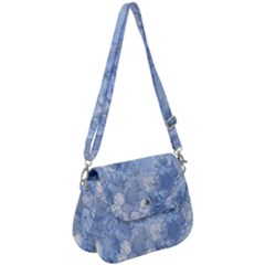 Blue Alcohol Ink Saddle Handbag by Dazzleway