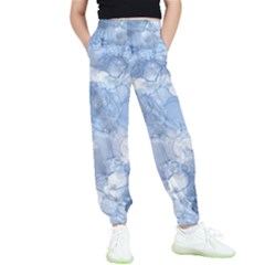 Blue Alcohol Ink Kids  Elastic Waist Pants