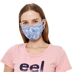 Blue Alcohol Ink Crease Cloth Face Mask (adult) by Dazzleway