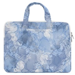 Blue Alcohol Ink Double Pocket Laptop Bag