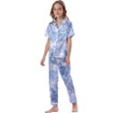 Blue alcohol ink Kids  Satin Short Sleeve Pajamas Set View1