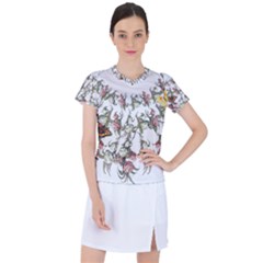 Lady Of The Flowers - By Larenard Women s Sports Top by LaRenard