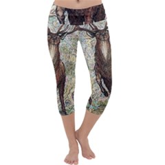 King Of The Forest - By Larenard Capri Yoga Leggings by LaRenard