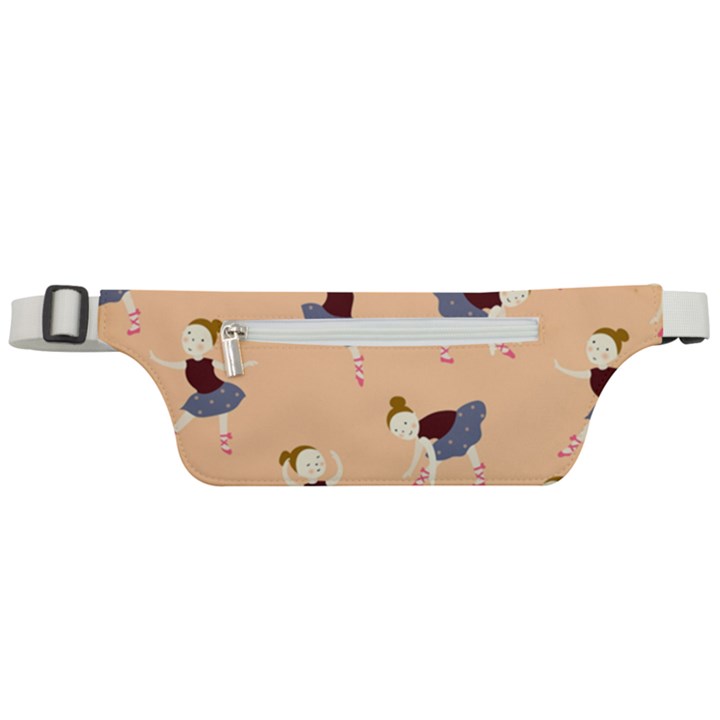 Cute  Pattern With  Dancing Ballerinas On Pink Background Active Waist Bag