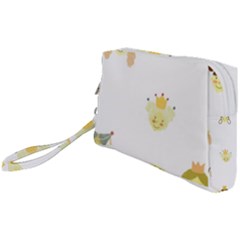 Cute Delicate Seamless Pattern With Little Princesses In Scandinavian Style With Texture Of Natural Wristlet Pouch Bag (small)