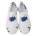 Funny  Winter Seamless Pattern With Little Princess And Her Christmas Women s Slip On Sneakers View1