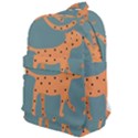 Vector Seamless Pattern With Cute Orange And  Cheetahs On The Blue Background  Tropical Animals Classic Backpack View1