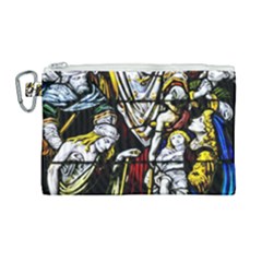 Christian Window Glass Art Print Canvas Cosmetic Bag (large)