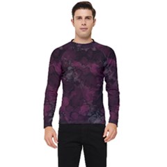 Purple Alcohol Ink Men s Long Sleeve Rash Guard by Dazzleway