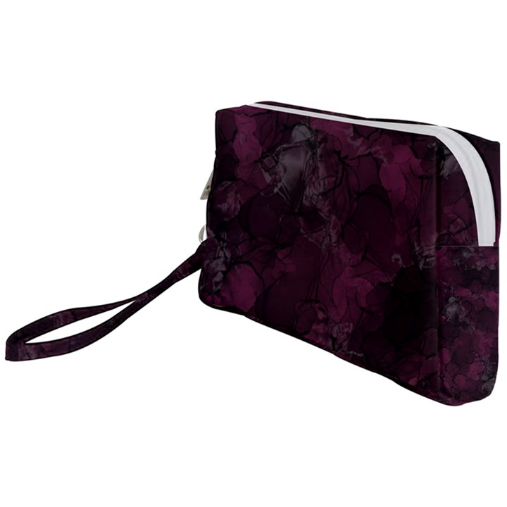 Purple alcohol ink Wristlet Pouch Bag (Small)